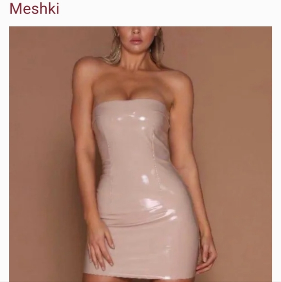 MESHKI Liza PU dress NWT - Picture 2 of 16